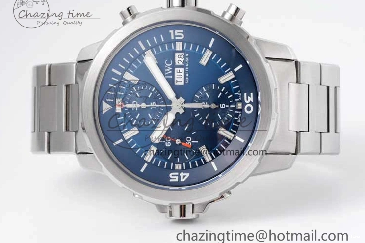 MIROTIME 0123 Aquatimer Chrono SS V6SF 1:1 Best Edition Blue Dial on SS Bracelet A Modern 7032